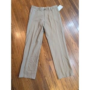 Levi Dockers Khaki Tan Straight Fit Flat Front Stretch Pants Mens 34x32 Chinos
